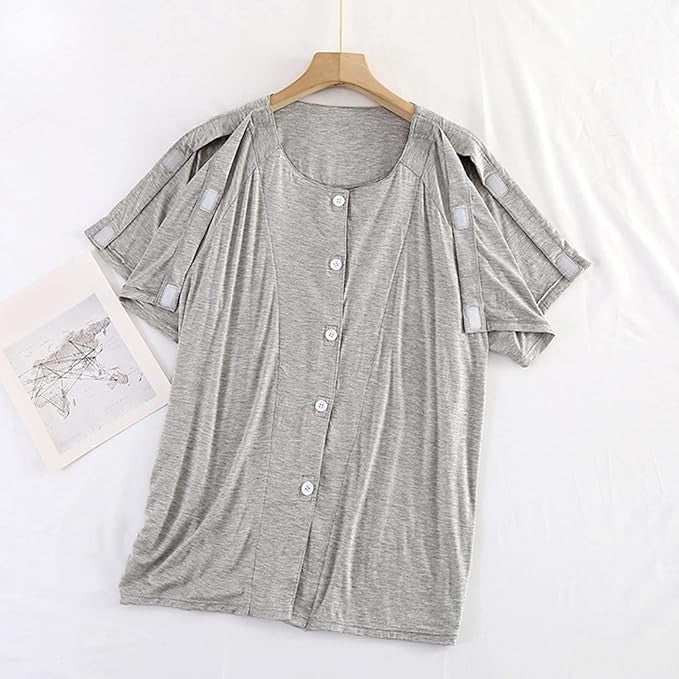 tients Nursing Clothes Men Ladies For Disability Dialysis Fracture Patient Elderly (Short Pants And Shirt)