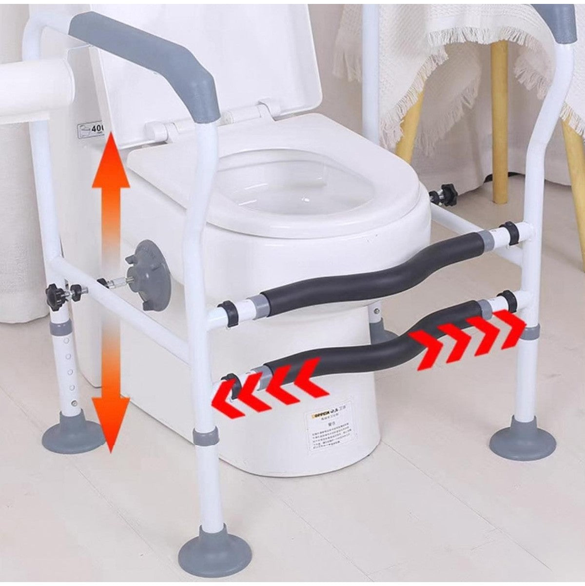 Adjustable Safety Rail Toilet Bowl Frame