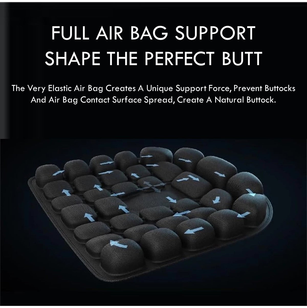Air Inflatable Anti-Sore Seat Cushion 3D Pressure Relief Chair Pad For Wheelchair