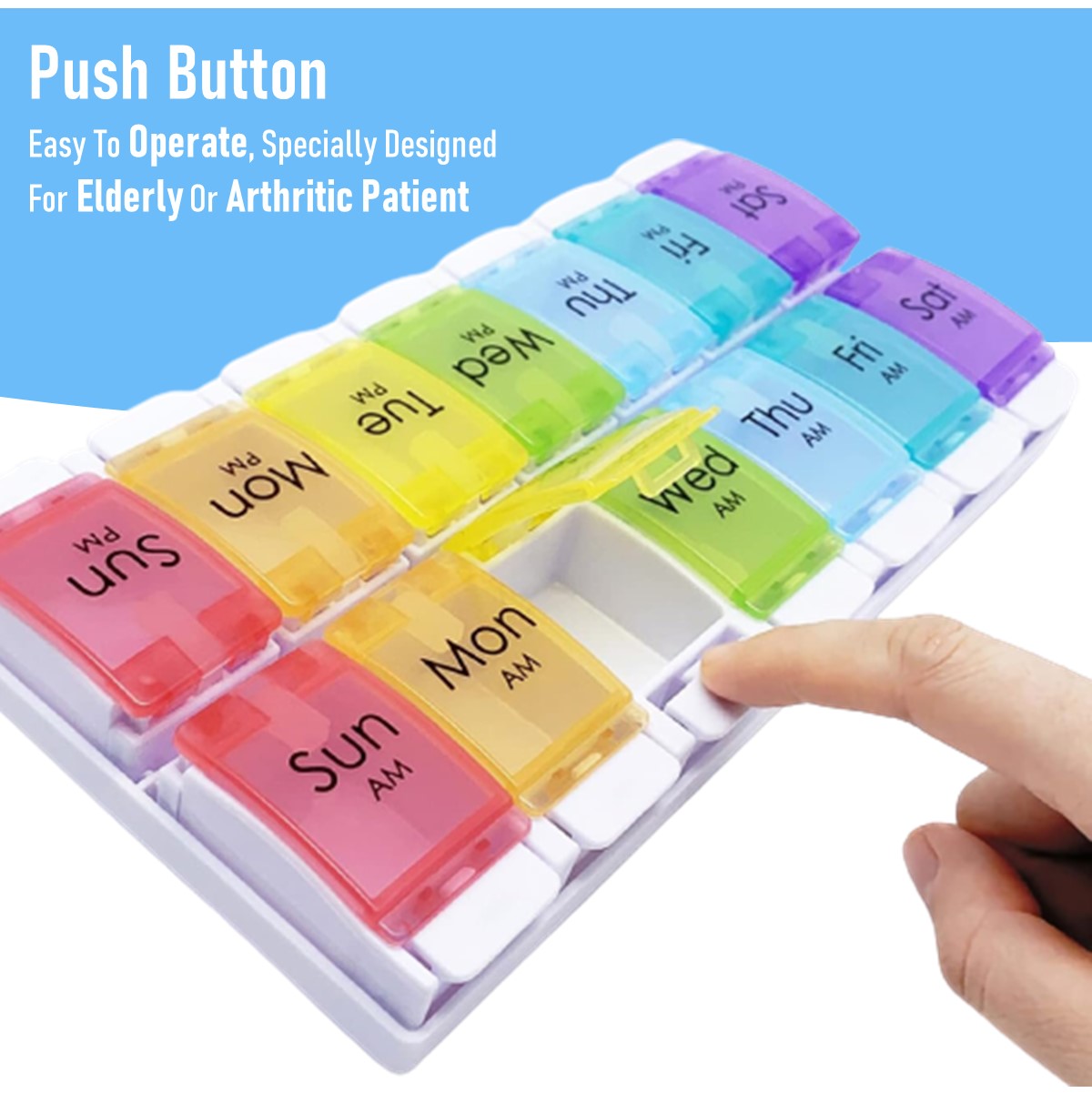 Medicine Case Box Weekly Pill Organizer Box Reminder And Planner Portable Pill Box