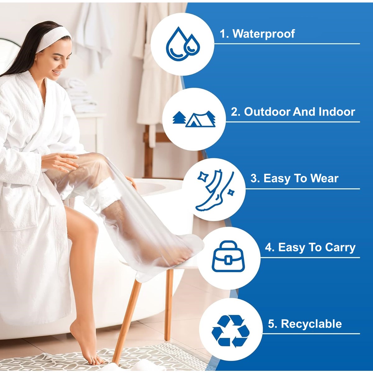 Waterproof Shower Protector For Foot/Leg/Hand/Arm Cast Shower Protection Shower Cover (Adult/Kids/Child)