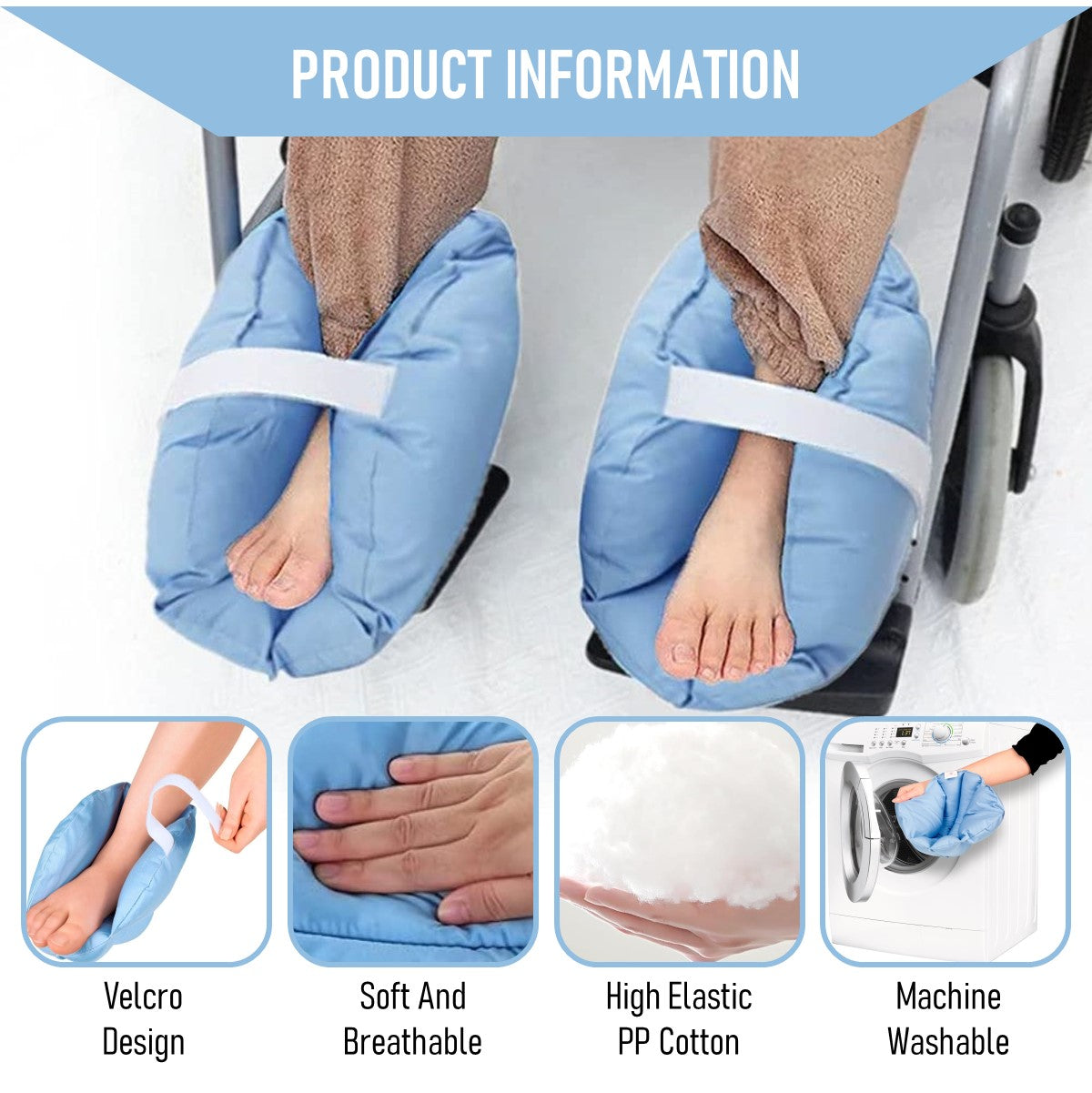 Elbow Heel Cushion Protector Recovering Foot Care Ankle Care Bed Sore Pillow Protector (A Pair)