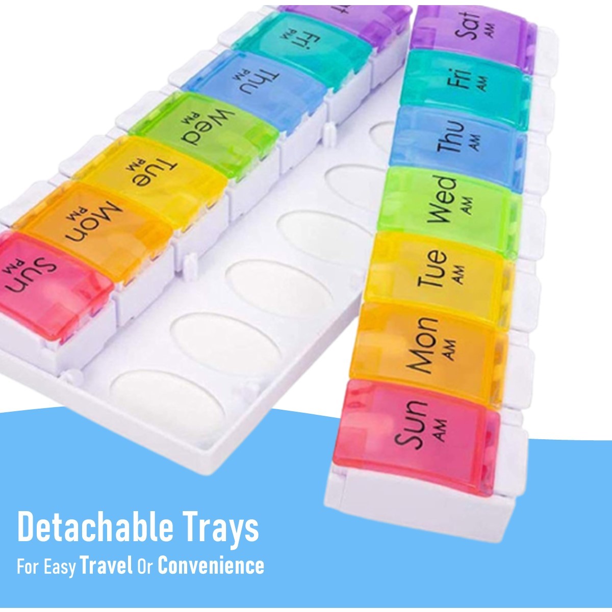 Medicine Case Box Weekly Pill Organizer Box Reminder And Planner Portable Pill Box