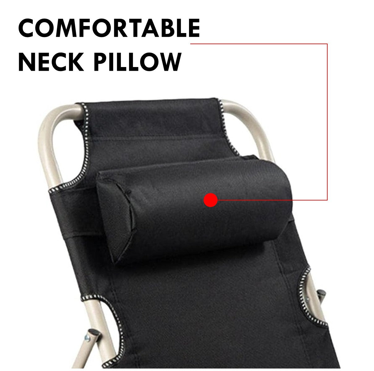 Foldable Reclining Backrest Lazy Chair Adjustable Angle Foldable Back Support