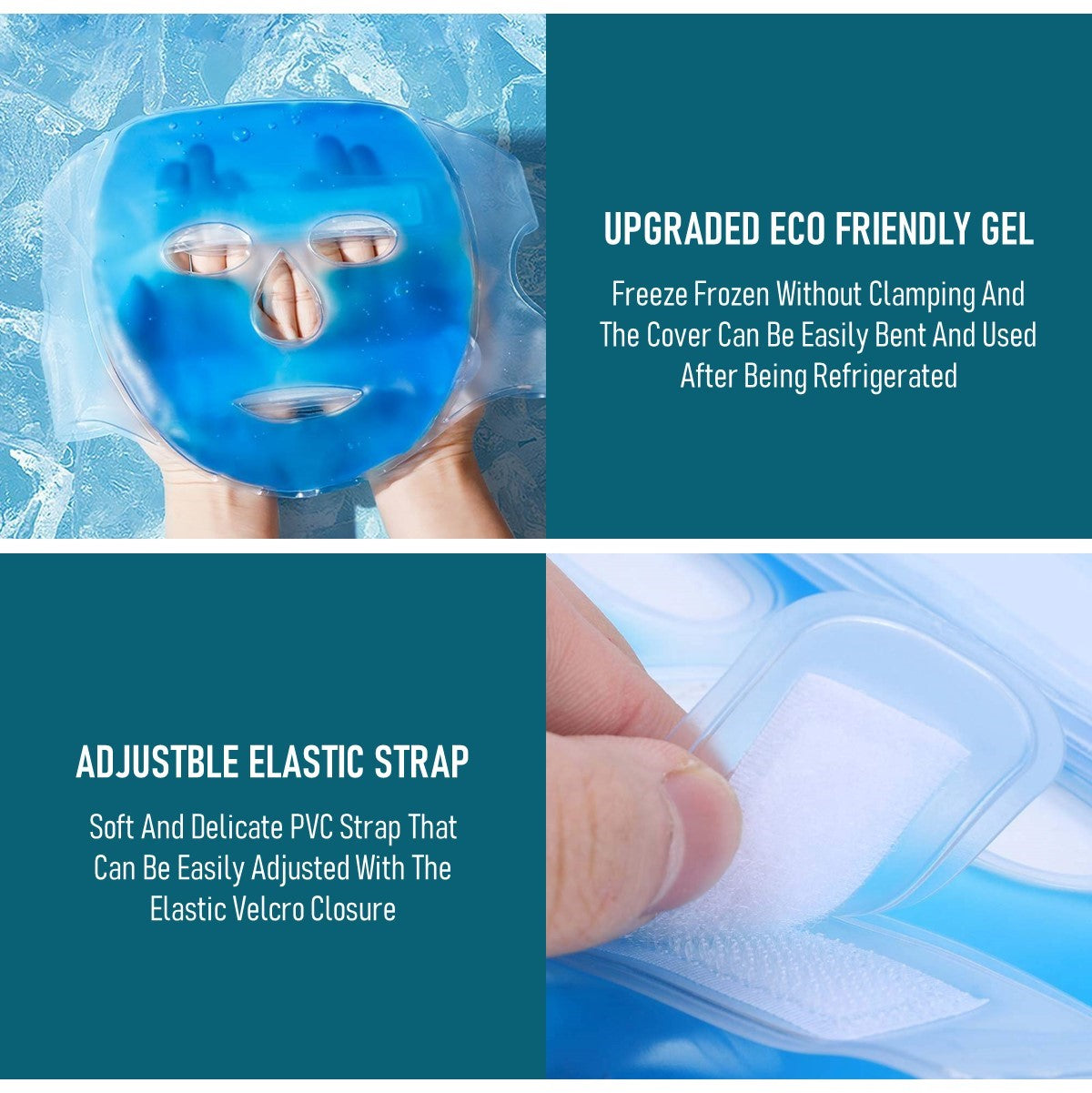 Cooling Ice Refreshing Reusable Gel Eye Mask Gel Face Mask