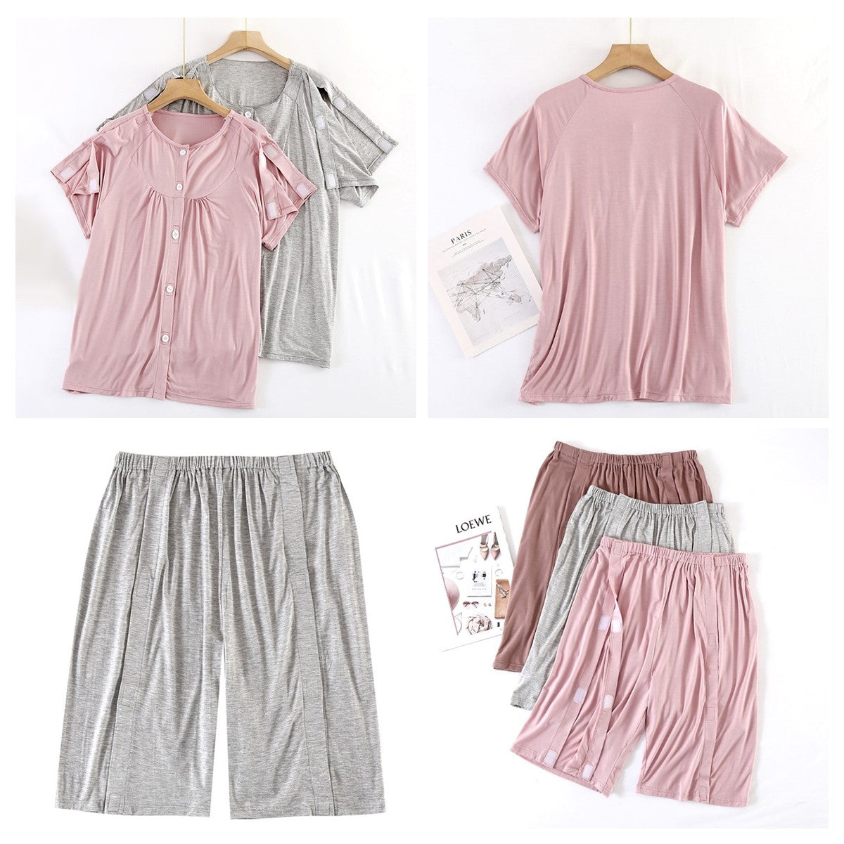 tients Nursing Clothes Men Ladies For Disability Dialysis Fracture Patient Elderly (Short Pants And Shirt)