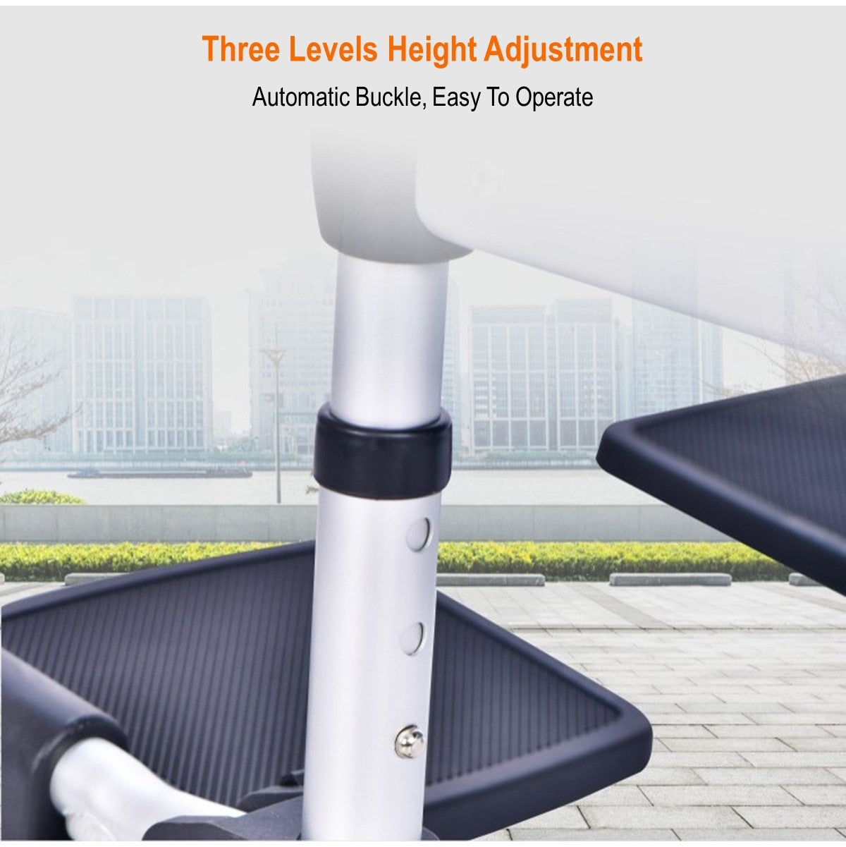 Foldable Commode Chair With Height Adjustment