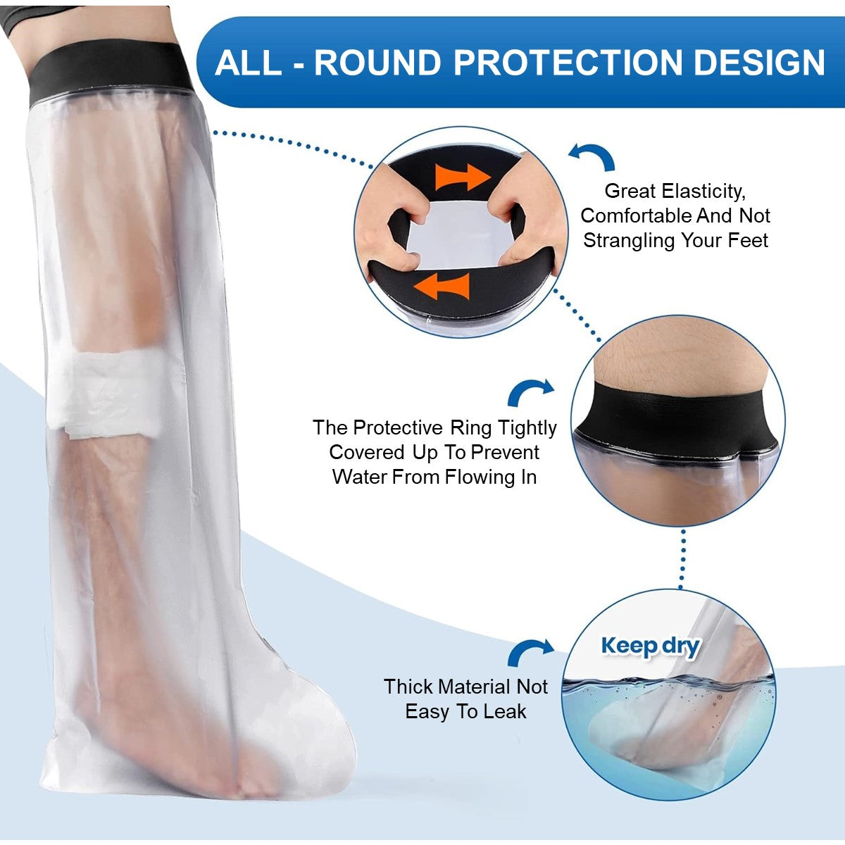 Waterproof Shower Protector For Foot/Leg/Hand/Arm Cast Shower Protection Shower Cover (Adult/Kids/Child)