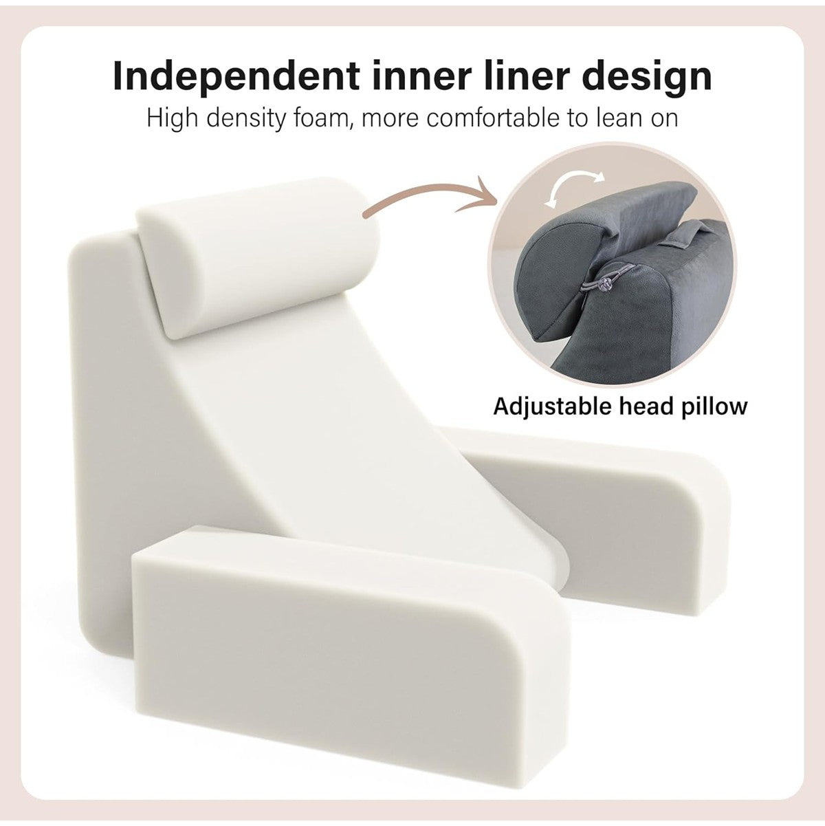 Back Pillow With Armrests, Ergonomic Back Support Cushion For Bed Chair, Back Cushion For Watching TV/Reading/Resting
