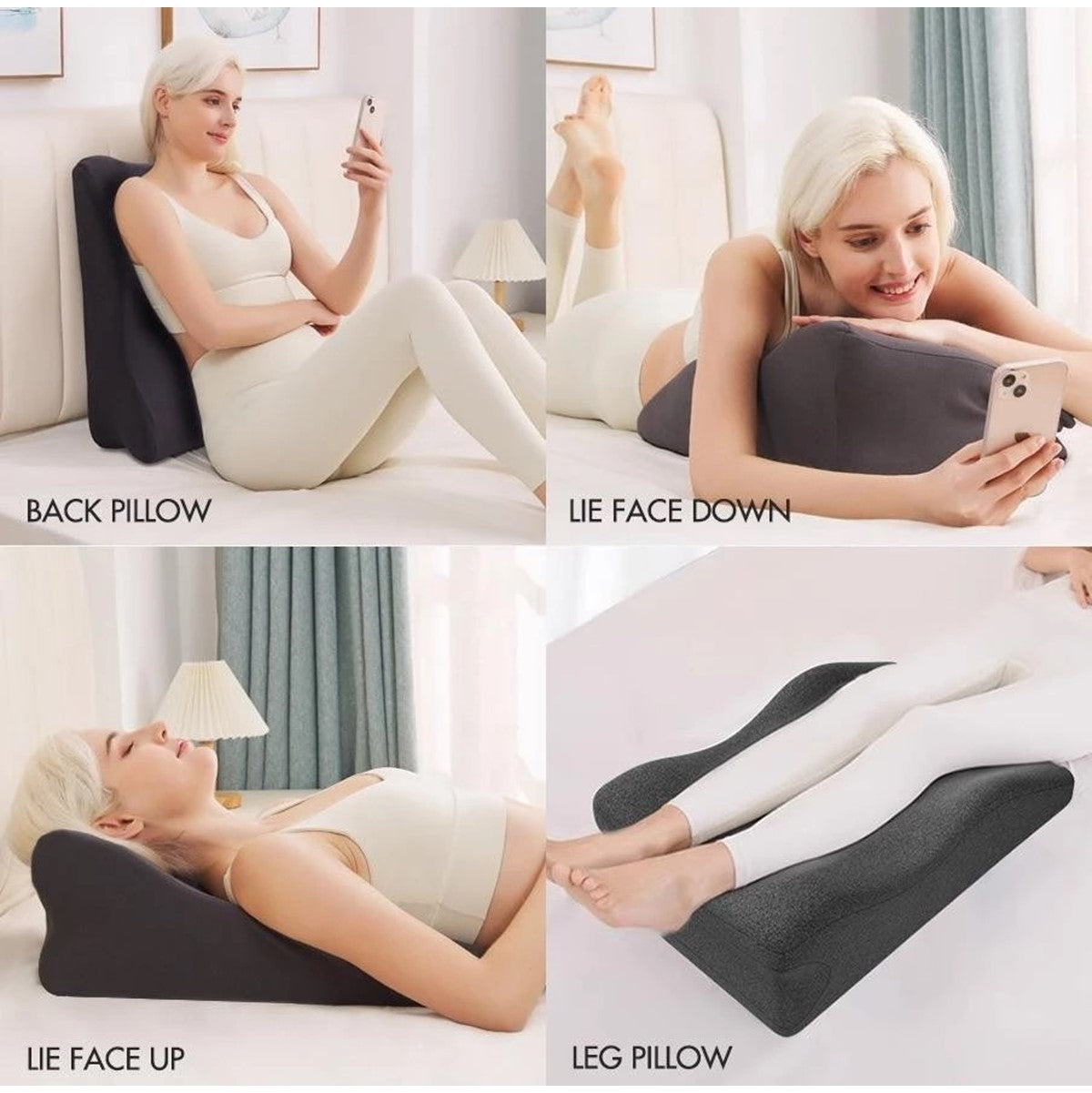 Multifunctional Lying Pillow, Lumbar Support Pillow, Wedge Pillow, Relaxing Cushion For Sitting Reading