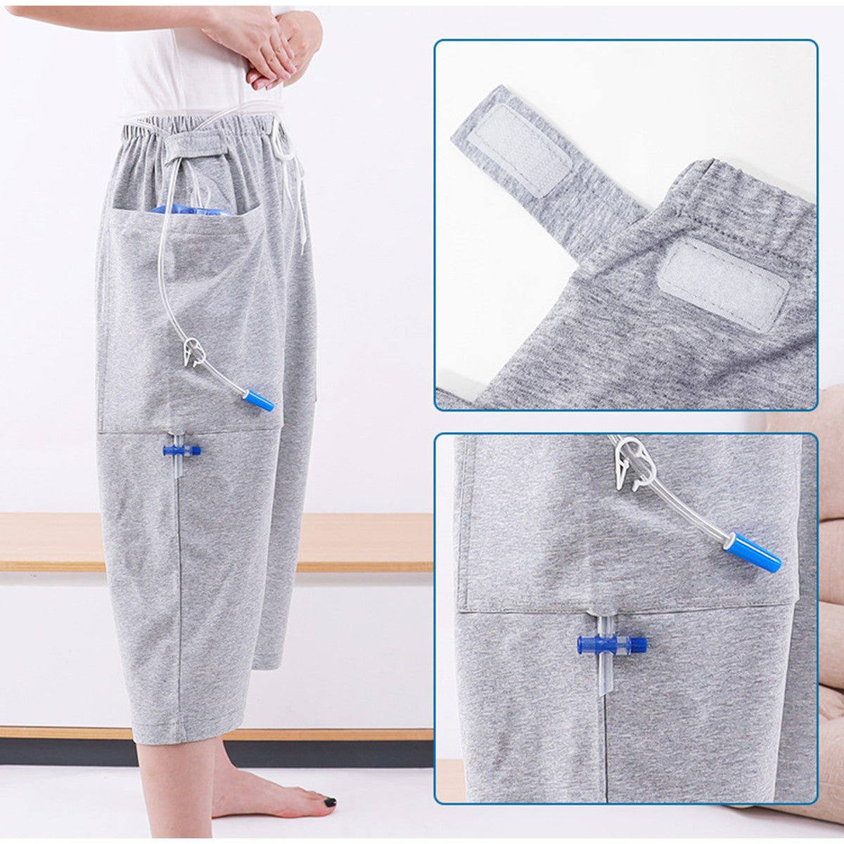 Urine Catheter Pants Incontinence Pants Trousers With Hidden Urine Bag (1 Side)