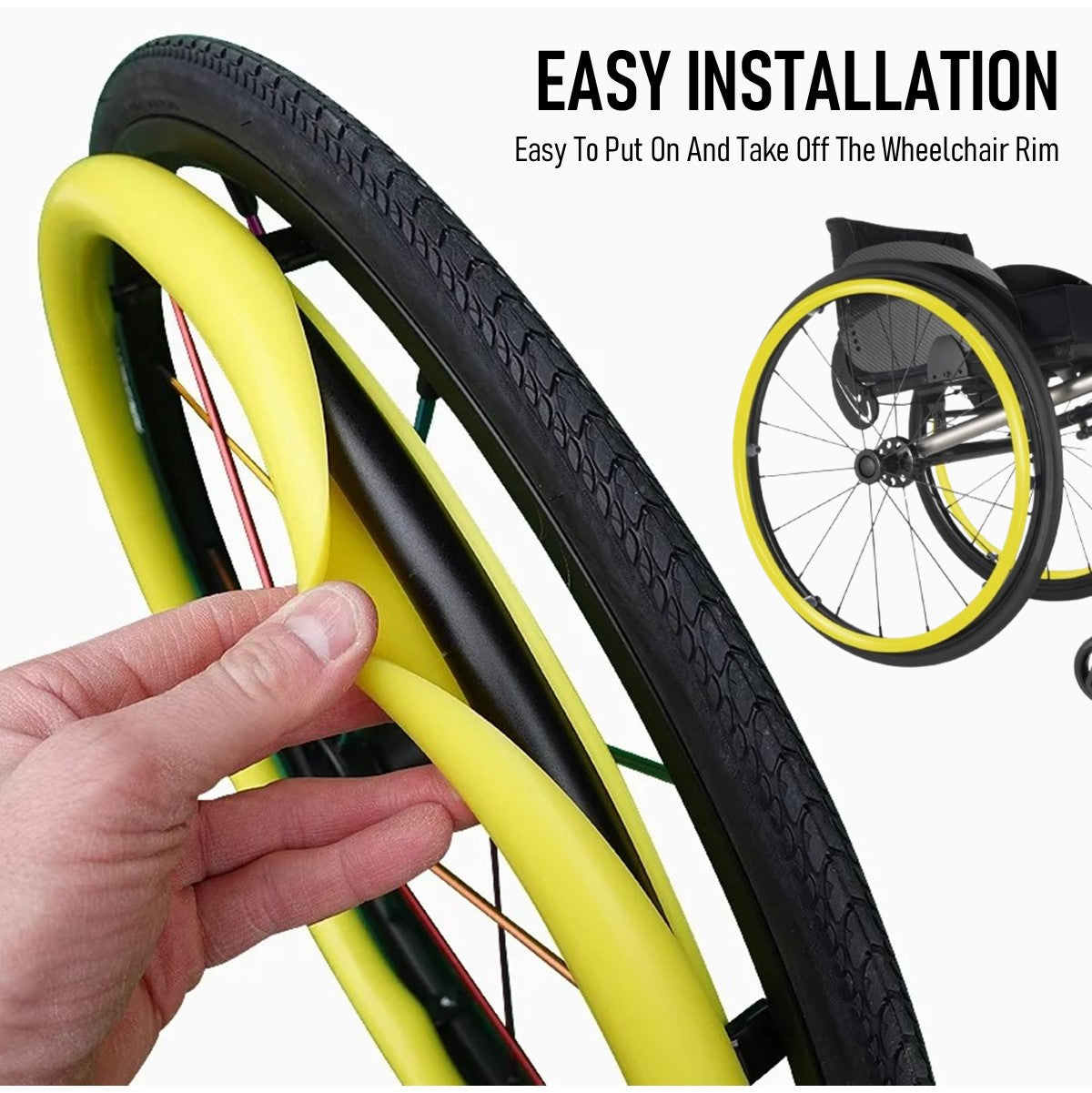 Wheelchair Push Rim Covers Non-Slip Wear-Resistant Protective Rim Covers COMES IN A PAIR