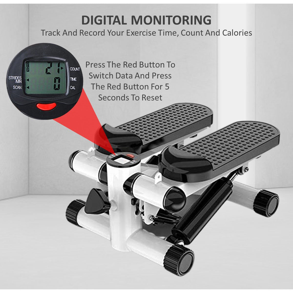 Mini Stepper With LCD Monitor Portable Fitness Exercise Equipment