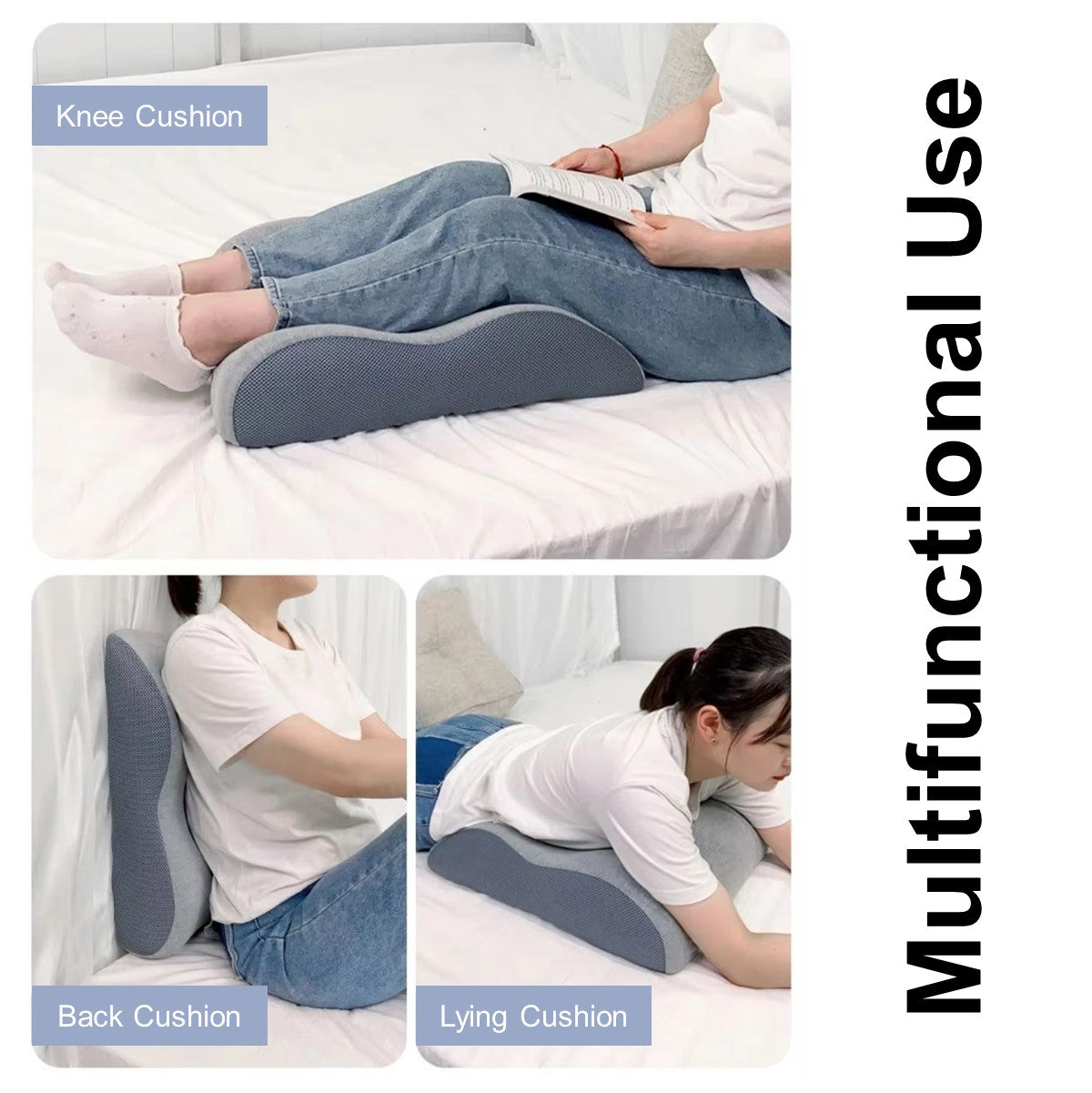 Memory Foam Leg Support Pillow, Leg Elevation Pillow for Sleeping, Swelling, Rest, Reading