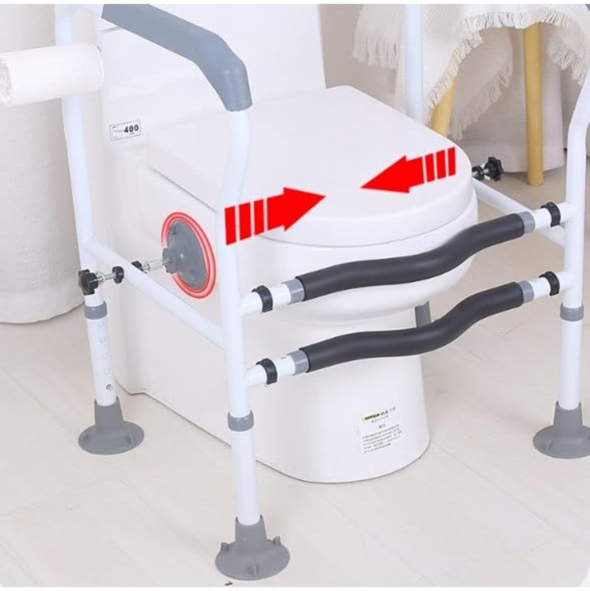 Adjustable Safety Rail Toilet Bowl Frame