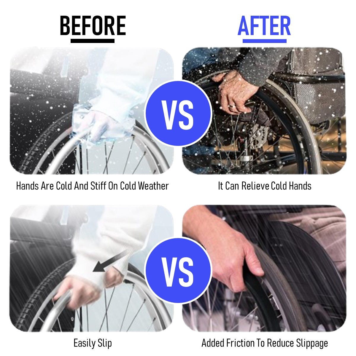 Wheelchair Push Rim Covers Non-Slip Wear-Resistant Protective Rim Covers COMES IN A PAIR