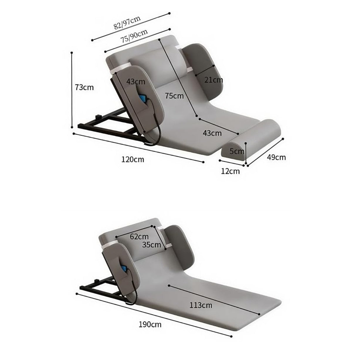 DIY Electric Nursing Bed Paralyzed Patients Pregnant Women Elderly Automatic Mattress Back Lifting