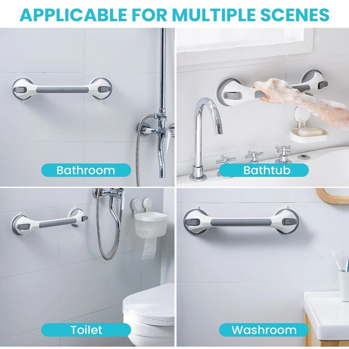 Safety Shower Helping Handle Anti Slip Grab Bar For Elderly And Kids