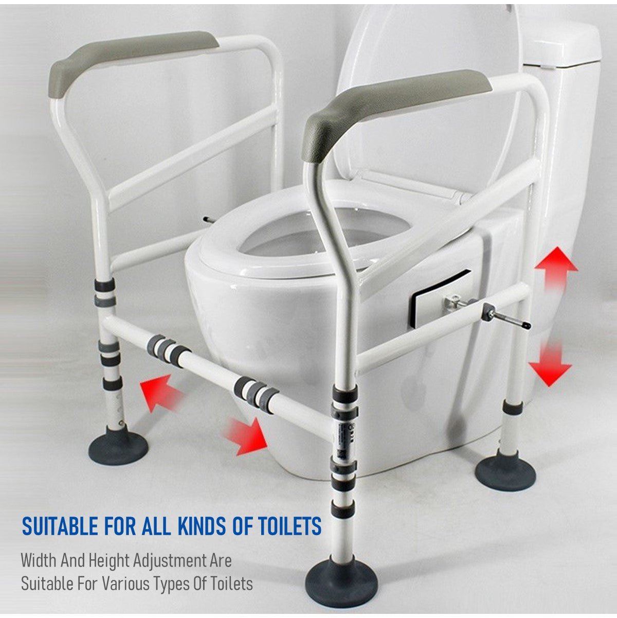 Adjustable Safety Rail Toilet Bowl Frame