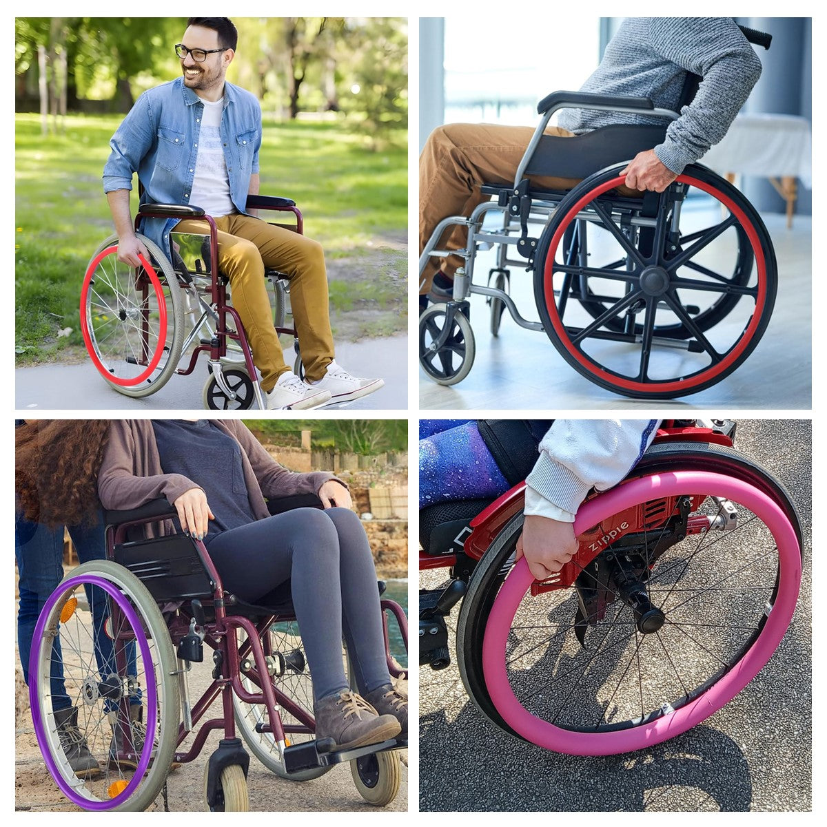 Wheelchair Push Rim Covers Non-Slip Wear-Resistant Protective Rim Covers COMES IN A PAIR