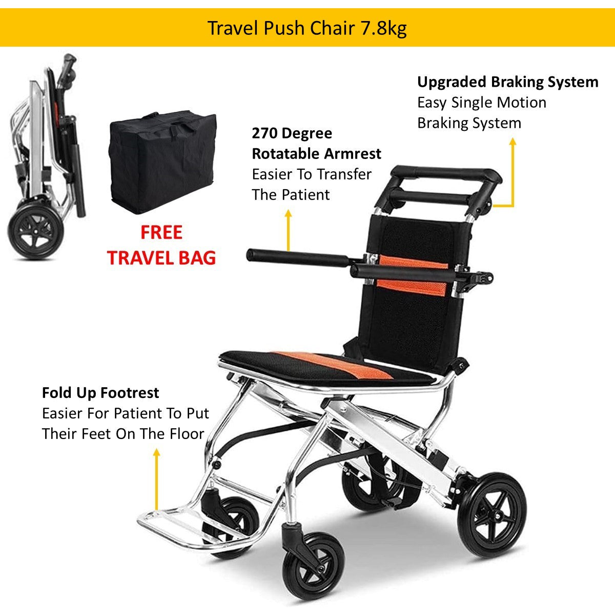 Foldable and Portable Travel Lightweight Push Chair