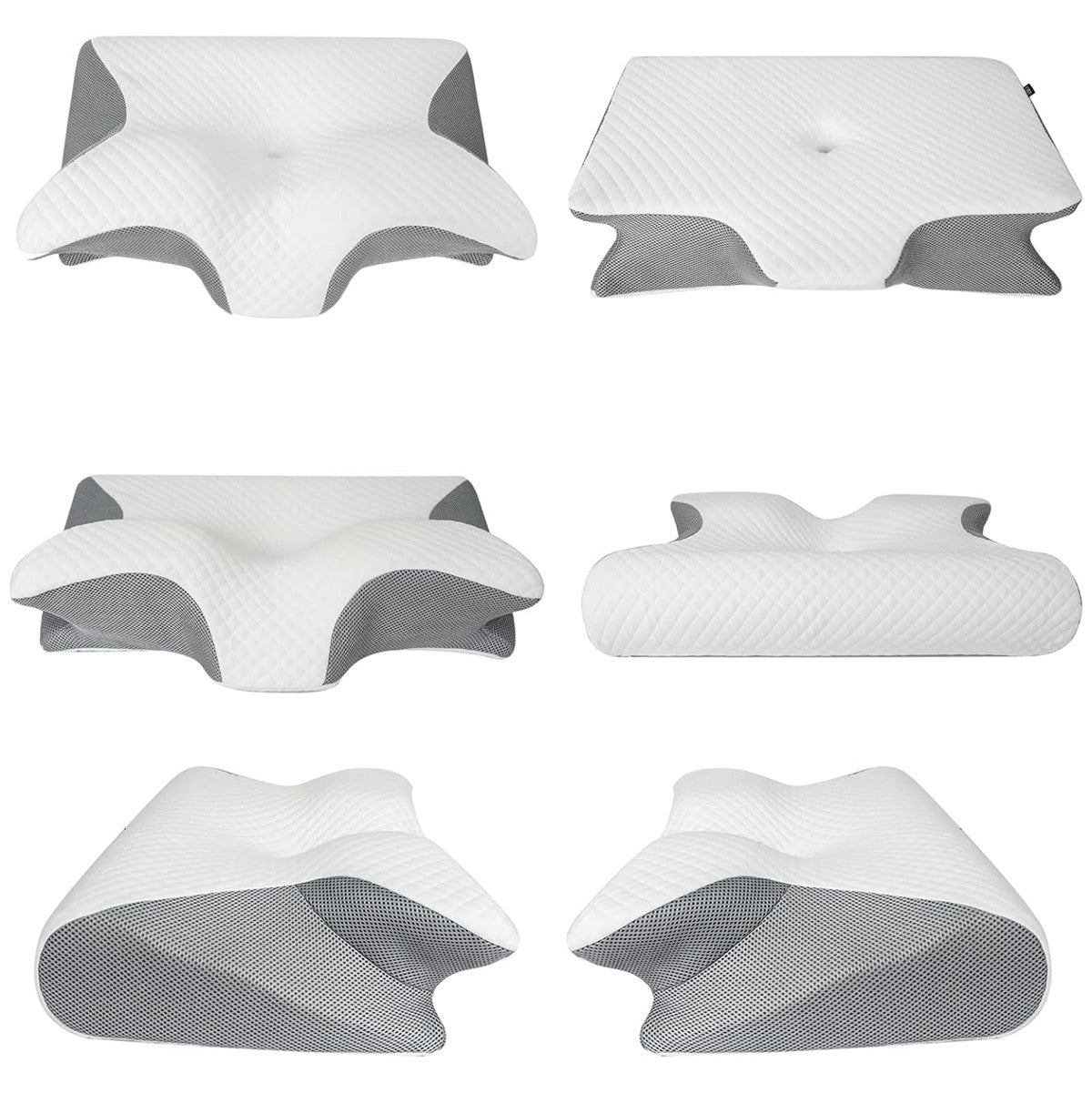 Memory Foam Cervical Pillow, Ergonomic Contour Orthopedic Pillow For Neck Pain, Contoured Support Pillows For Side Back Stomach Sleepers