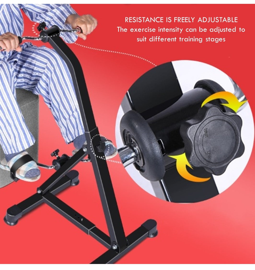 Hands and Legs Foldable Pedal Exerciser Bike Fitness Upper Lower Limb Rehabilitation Bicycle