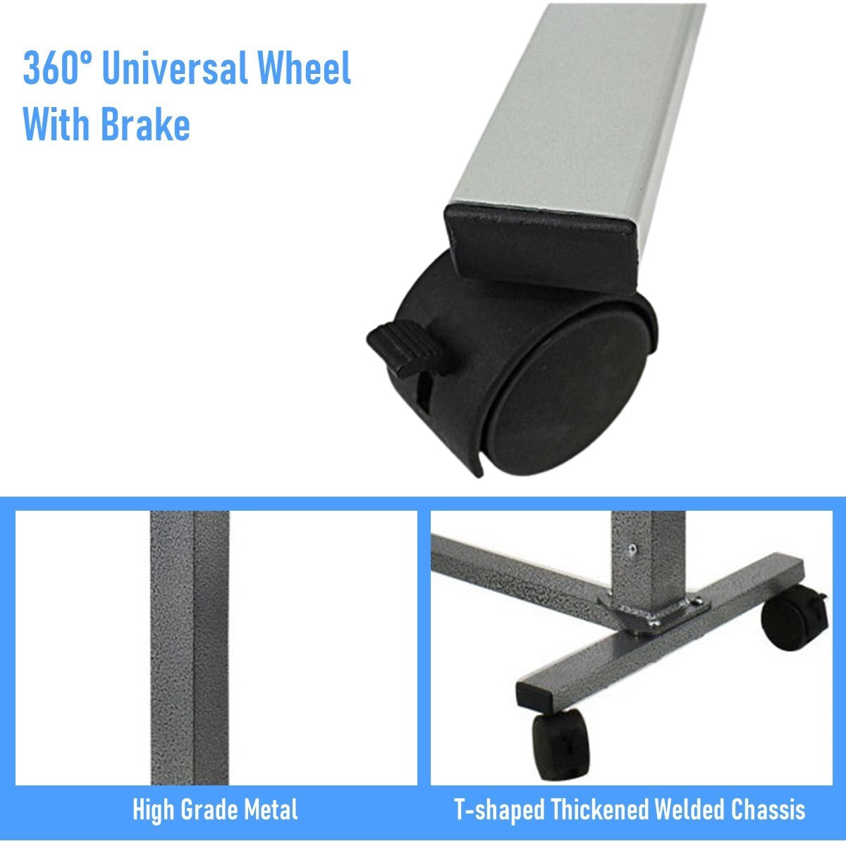 Mobile Adjustable Wheelchair Patient Dining Hospital Ward Bedside Nursing Table