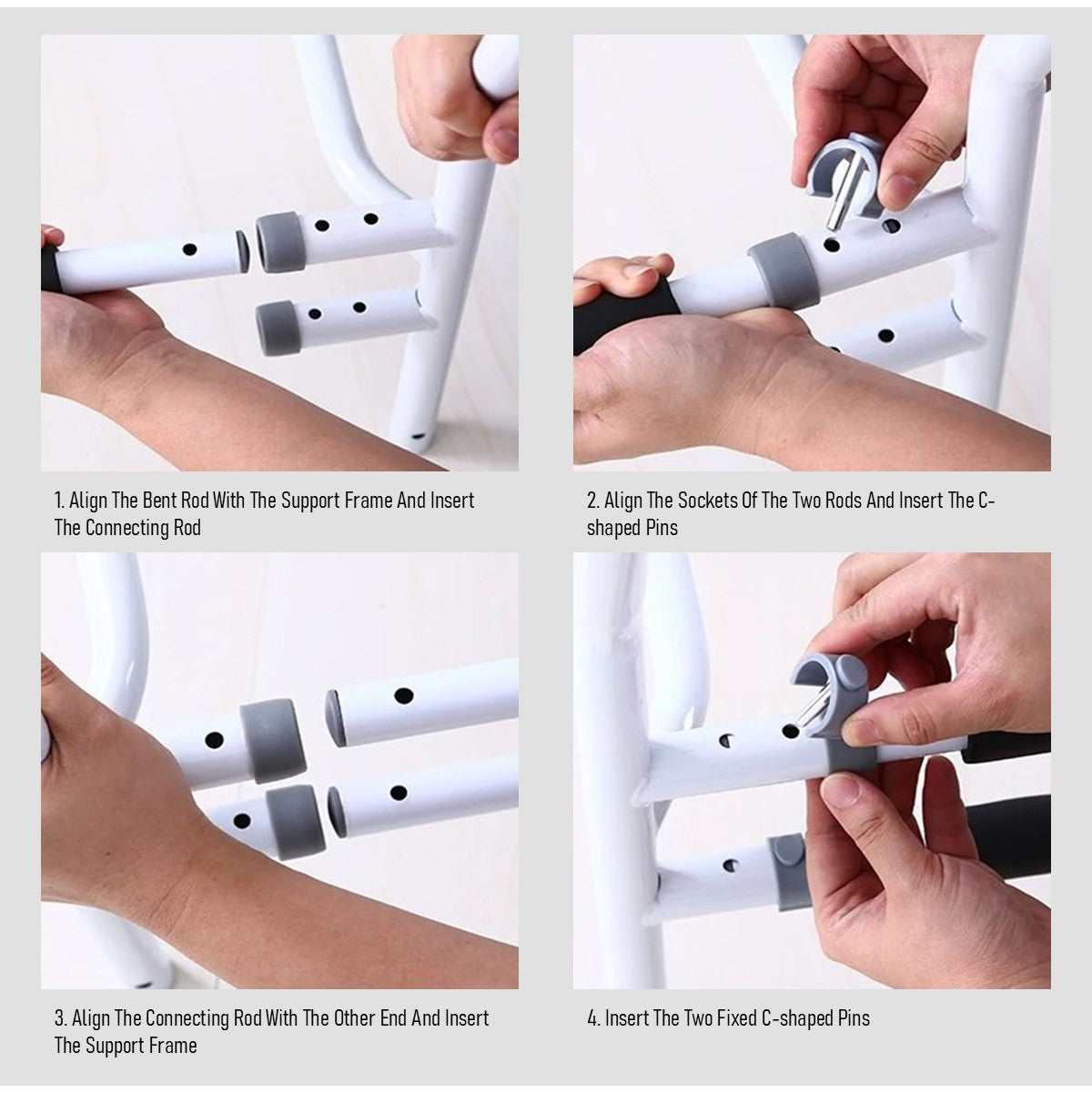 Adjustable Safety Rail Toilet Bowl Frame