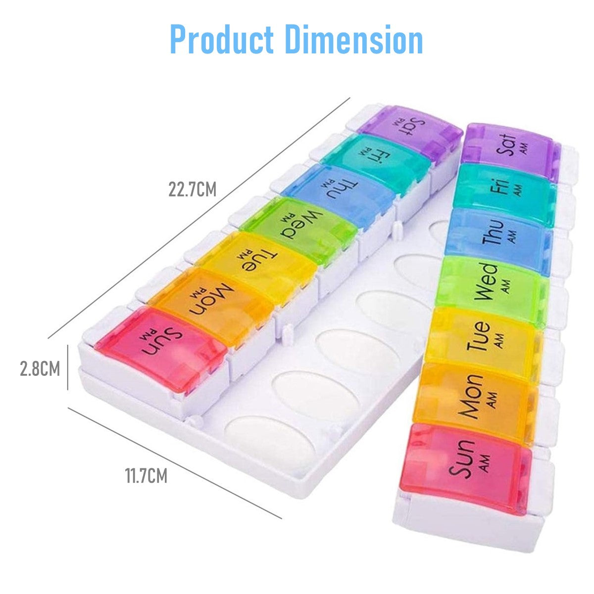 Medicine Case Box Weekly Pill Organizer Box Reminder And Planner Portable Pill Box