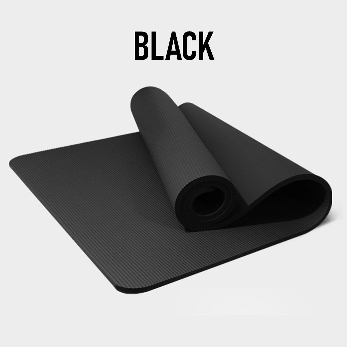Durable High Elastic Yoga Mat / Home Workout GYM Fitness Mat Equipment / Non Slip Yoga Mat (185CM x 61CM x 10MM)
