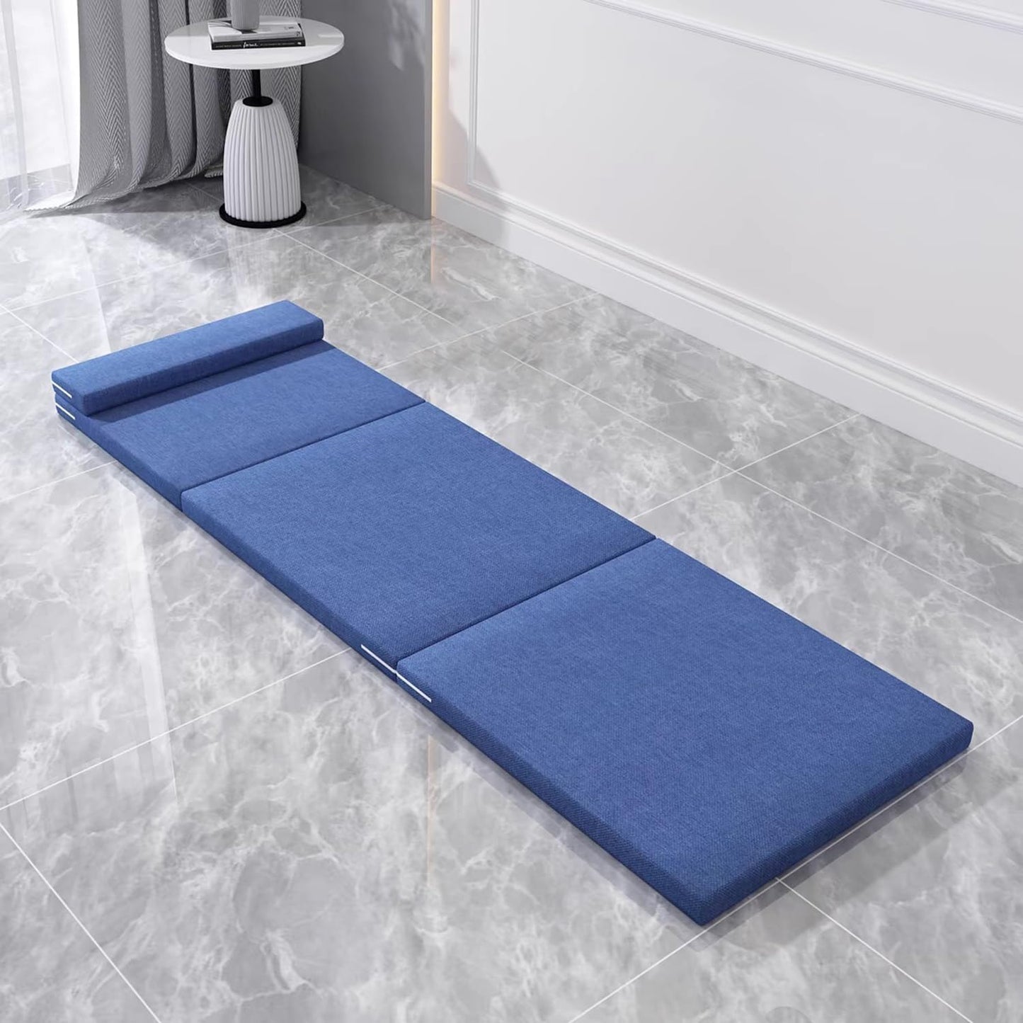 Four Fold Mattress Multifunctional Portable Folding Bed Lightweight Reclining Bed