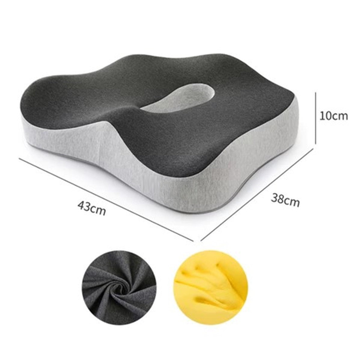 Memory Foam Back Lumbar Support Seat Cushion Pad Pillow