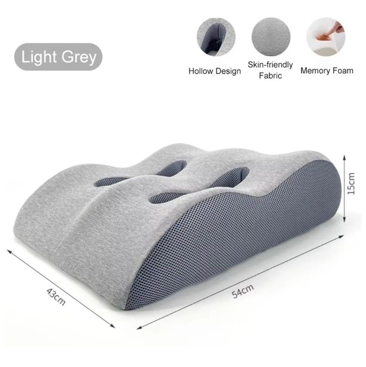 Memory Foam Leg Support Pillow, Leg Elevation Pillow for Sleeping, Swelling, Rest, Reading