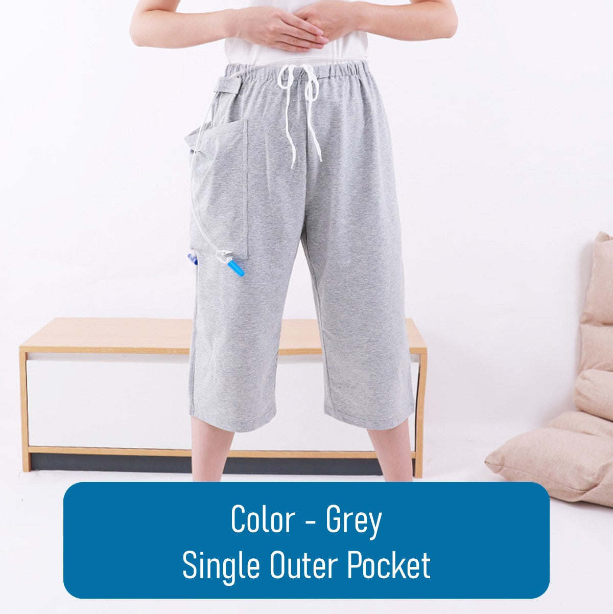 Urine Catheter Pants Incontinence Pants Trousers With Hidden Urine Bag (1 Side)