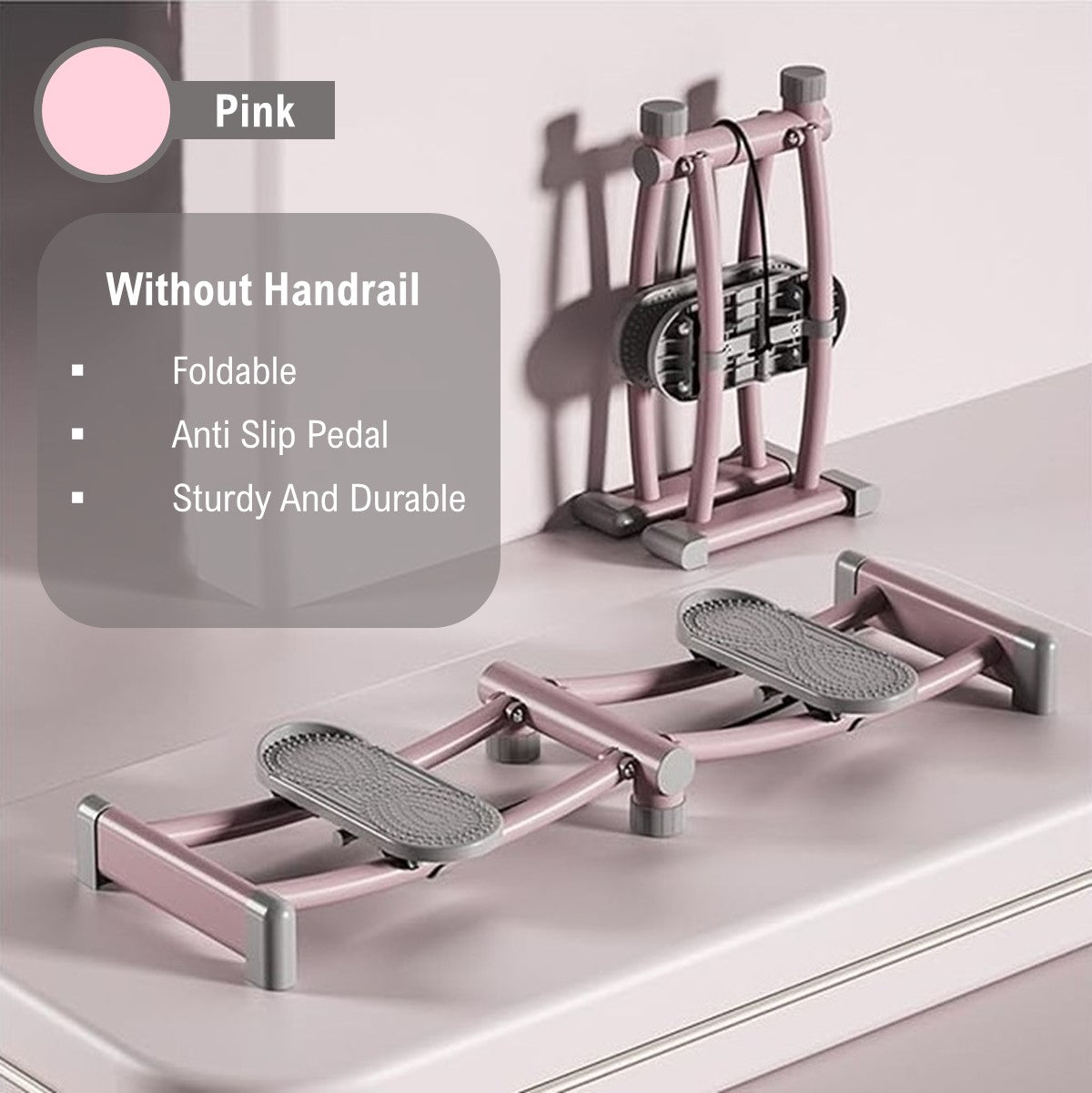 2 In 1 Foldable Leg Sliders Home Gym Equipment With Adjustable Handrail | Home Ski Machine Leg Exercise Machine