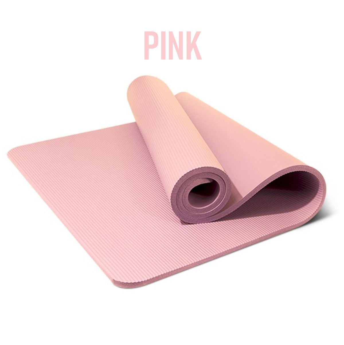 Durable High Elastic Yoga Mat / Home Workout GYM Fitness Mat Equipment / Non Slip Yoga Mat (185CM x 61CM x 10MM)