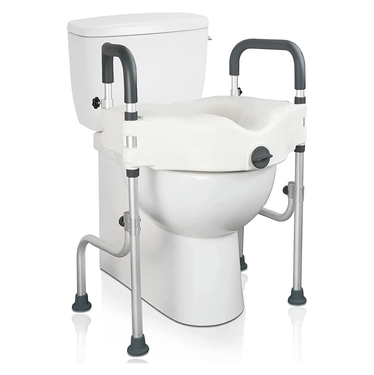Elevated Toilet Seat Adjustable Raised Toilet Seat With Arms Support For Elderly Pregnant Women