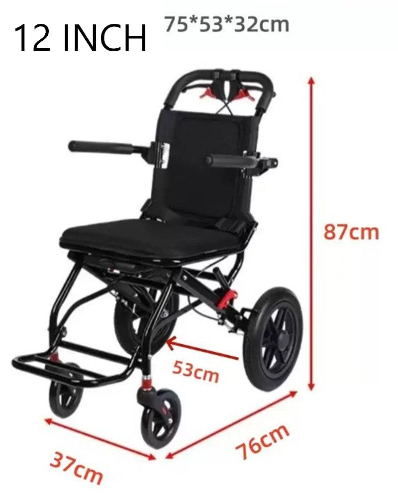 Folding Wheelchair Lightweight Folding Wheelchair for the Elderly Easy to Carry