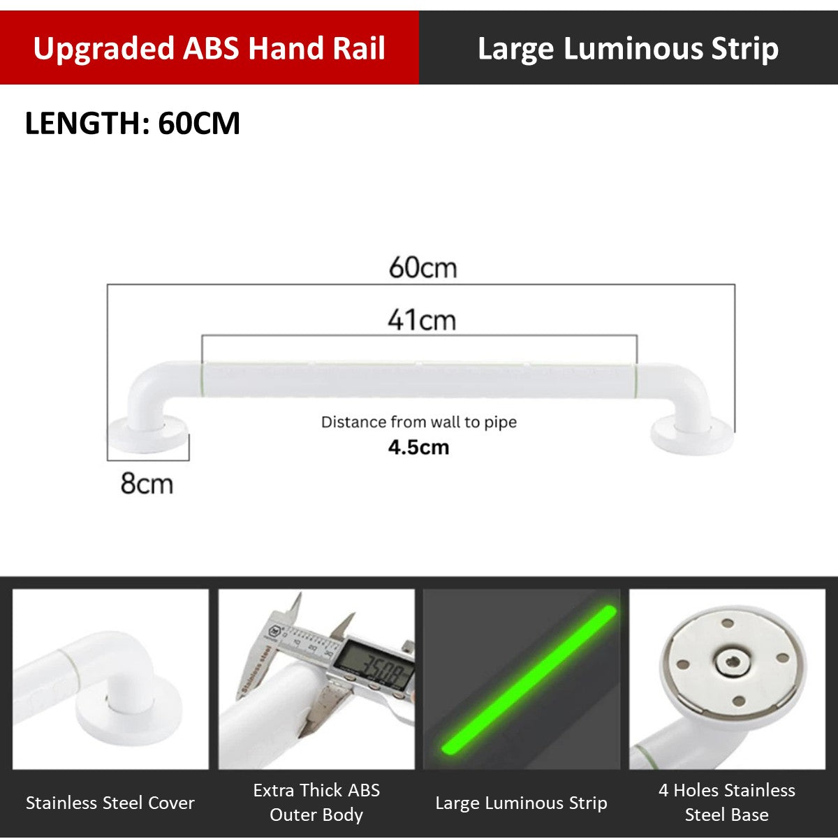 Safety Handle Bar with Luminous Effect