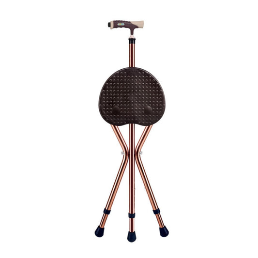 Foldable Walking Stick with Height Adjustment and LED Lighting and Seat Pad