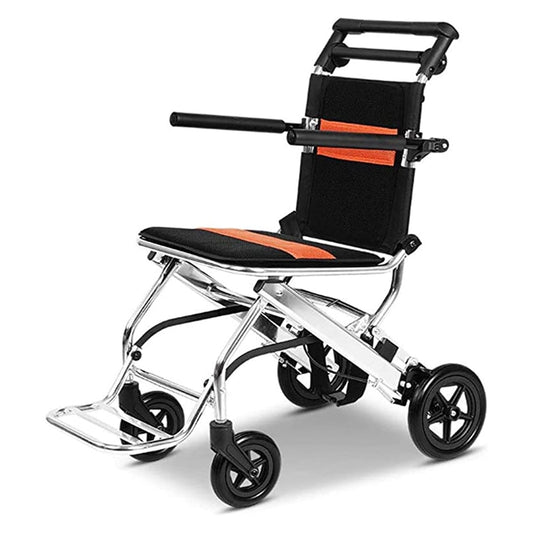 Lightweight Foldable Travel Wheelchair Aluminum Alloy Portable Pushchair