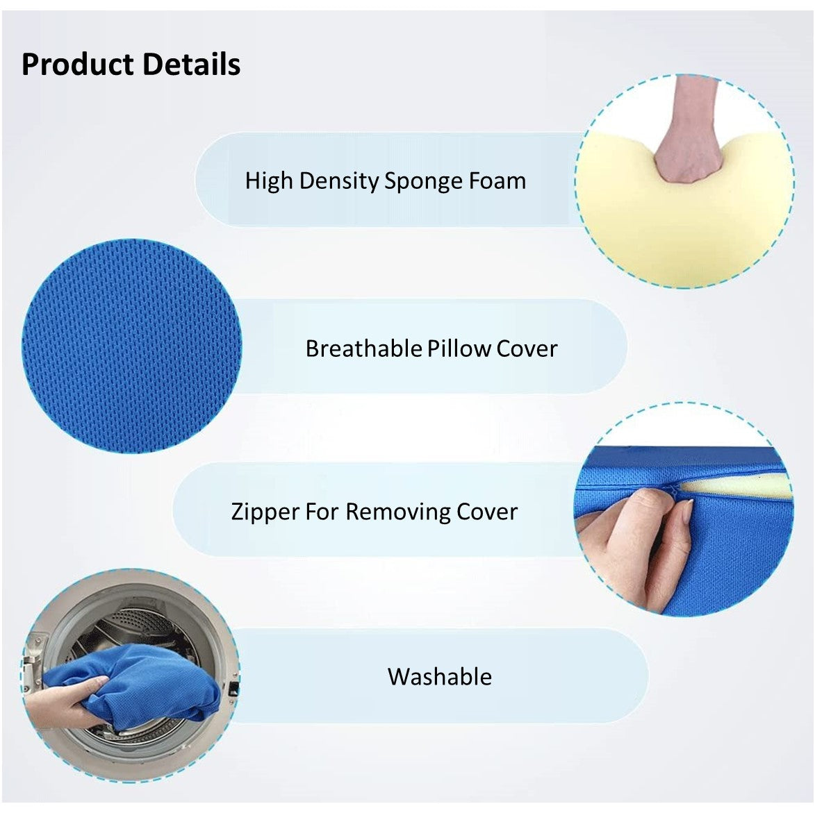 Triangular Nursing Pillow Turning Pad with Cooling Gel