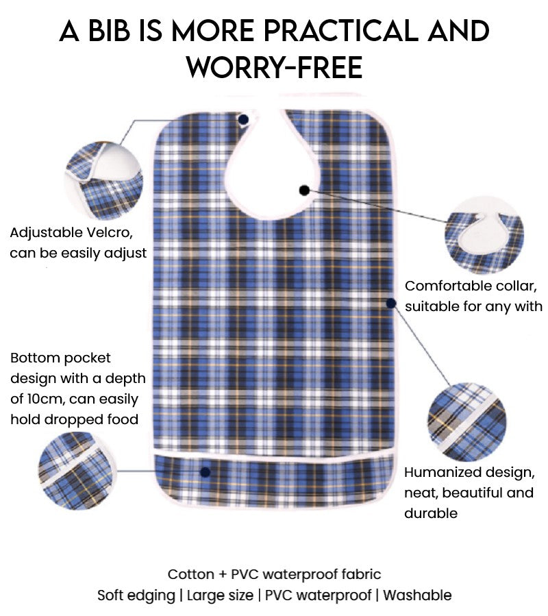 Washable Reusable Adult Bib
