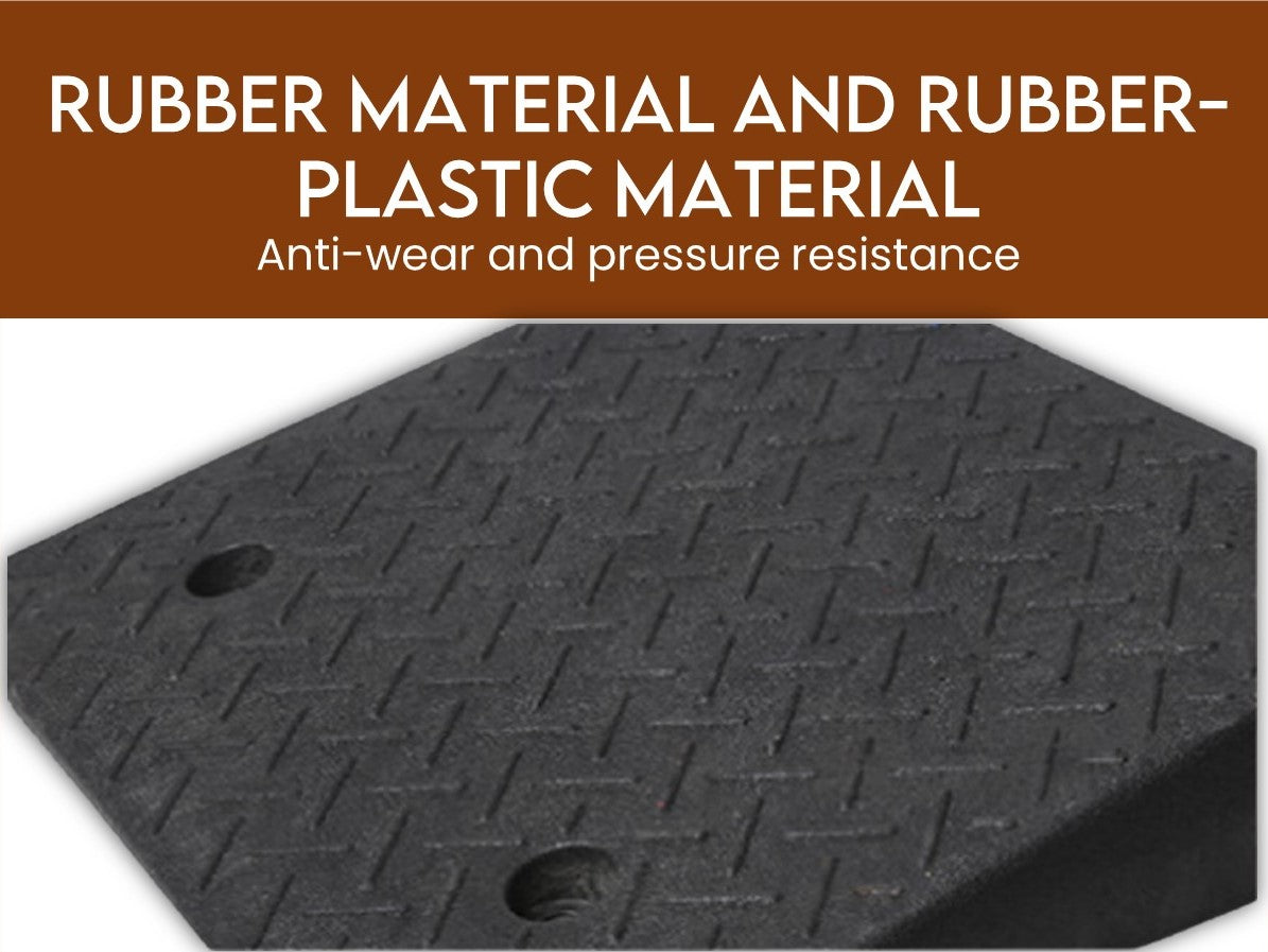 Portable Solid Rubber Ramp for Wheelchairs / Toilet Chairs and Accessibility