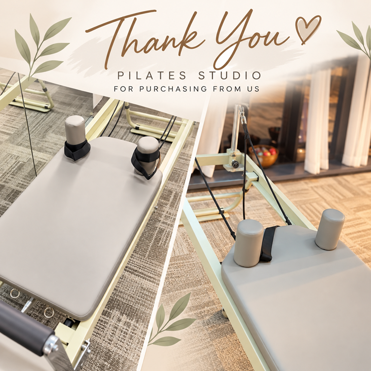 Foldable Pilates Reformer Machine Adjustable Resistance Fitness Equipment with Springs and Latex Tubes