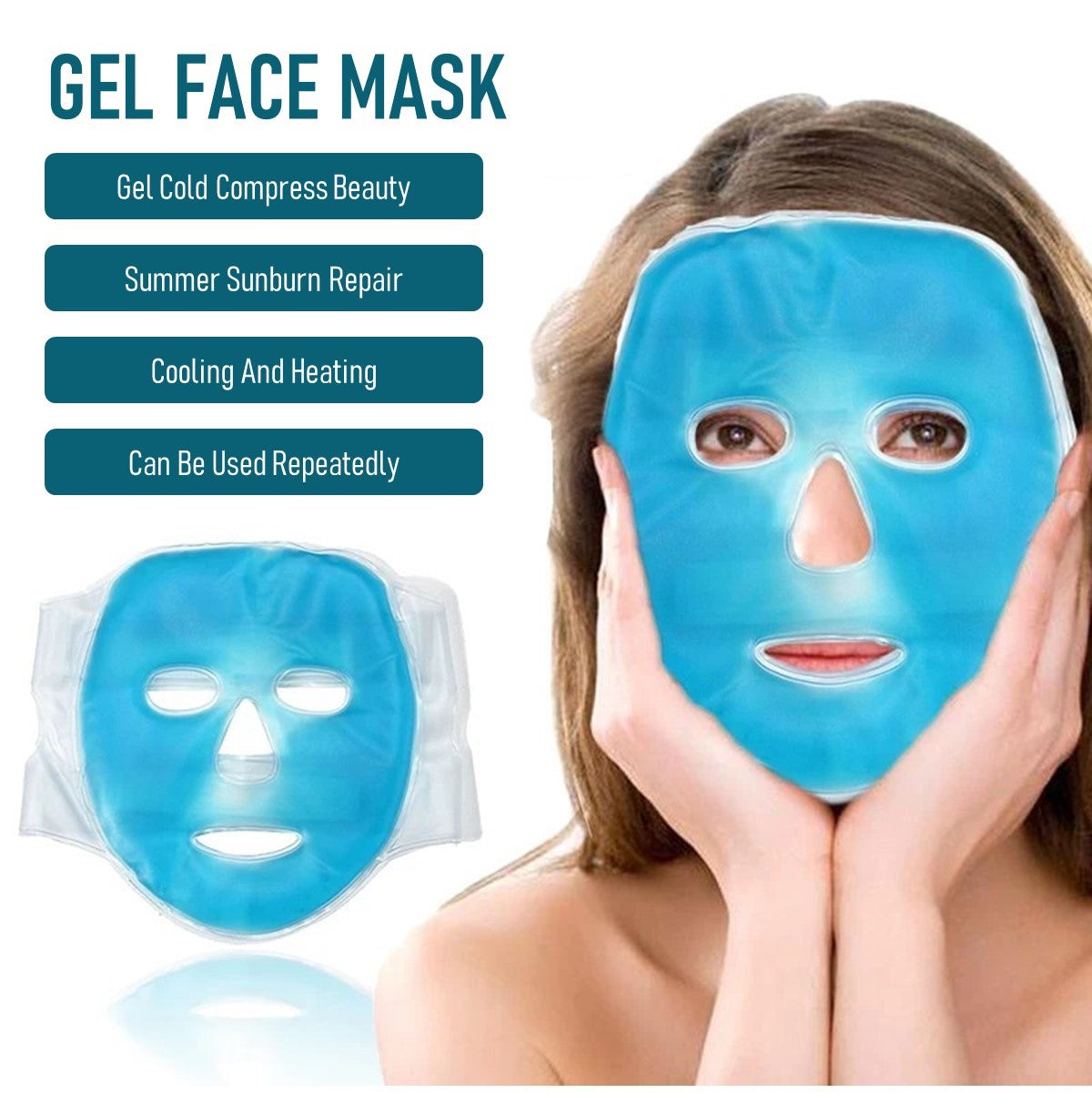 Cooling Ice Refreshing Reusable Gel Eye Mask Gel Face Mask