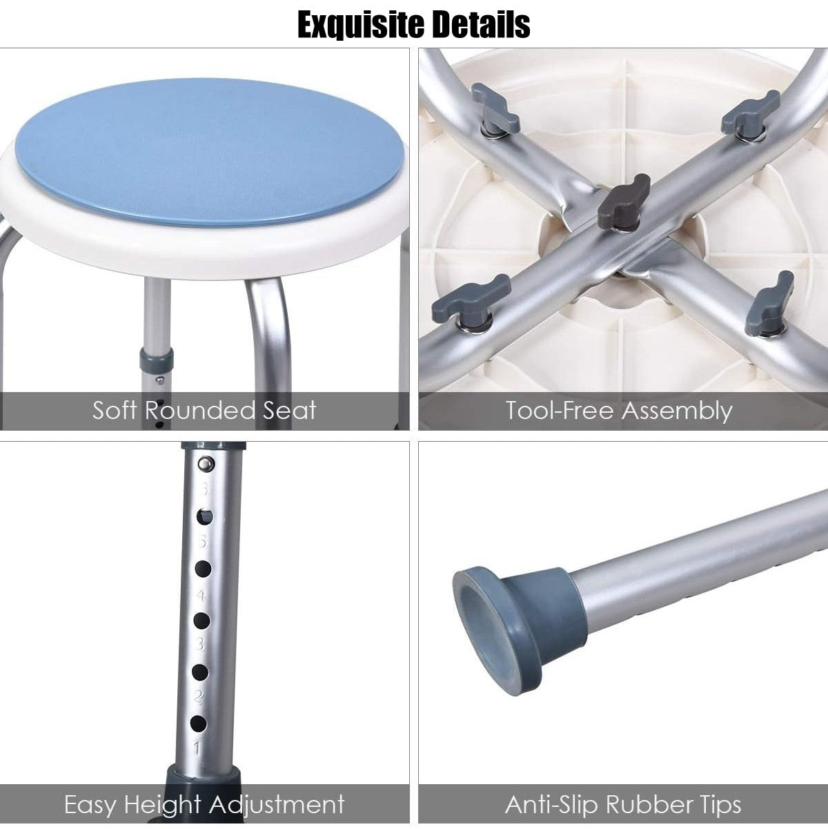 Rotate Shower Chair 360° Rotating Shower Chair/Adjustable Shower Stool Tub Chair And Bathtub Seat Bench