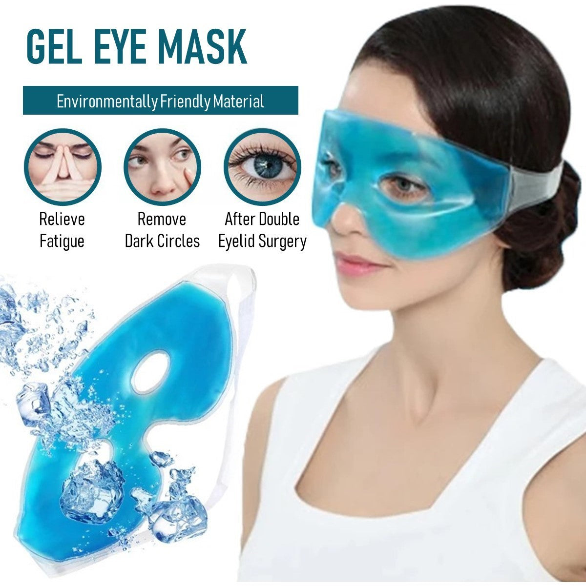 Cooling Ice Refreshing Reusable Gel Eye Mask Gel Face Mask
