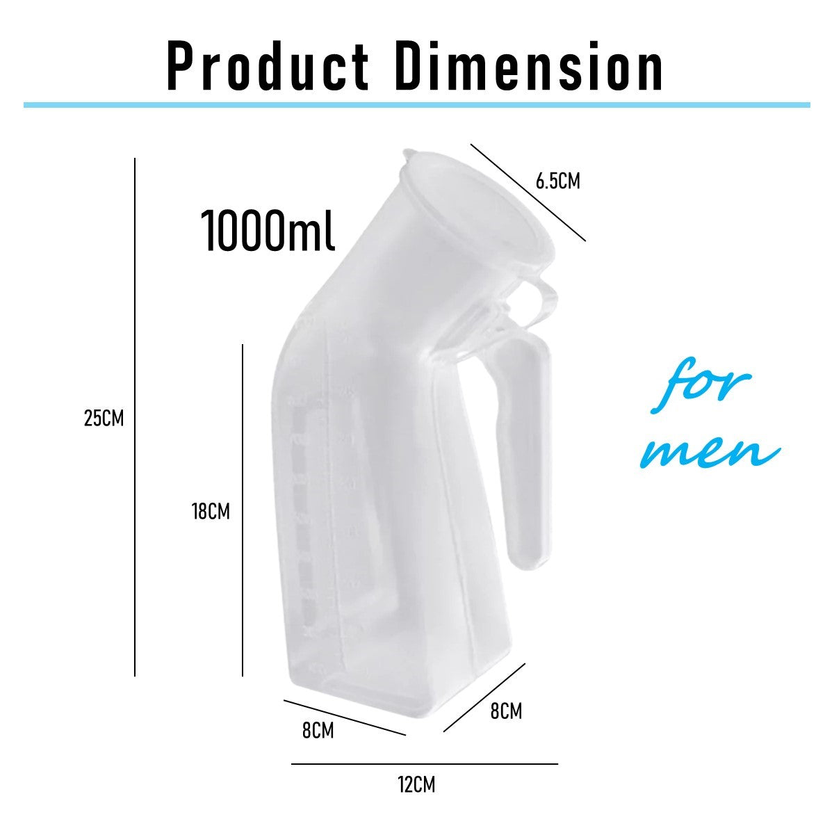 Portable Transparent Urinal Bottle